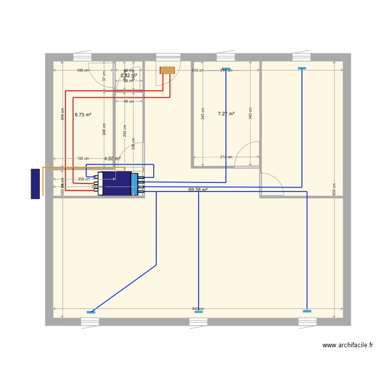 CHANTIER LE PONTET GAINA. Plan de 0 pièce et 0 m2