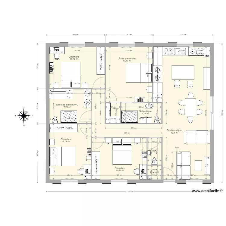 PROJET 3 120m2. Plan de PROJET 3 120m2. Plan de