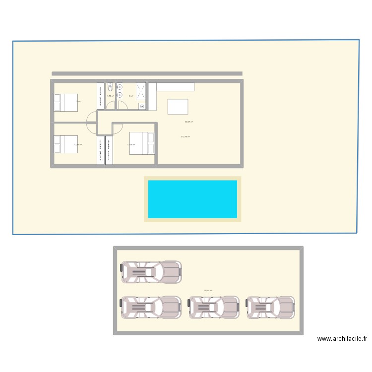 test. Plan de 8 pièces et 608 m2