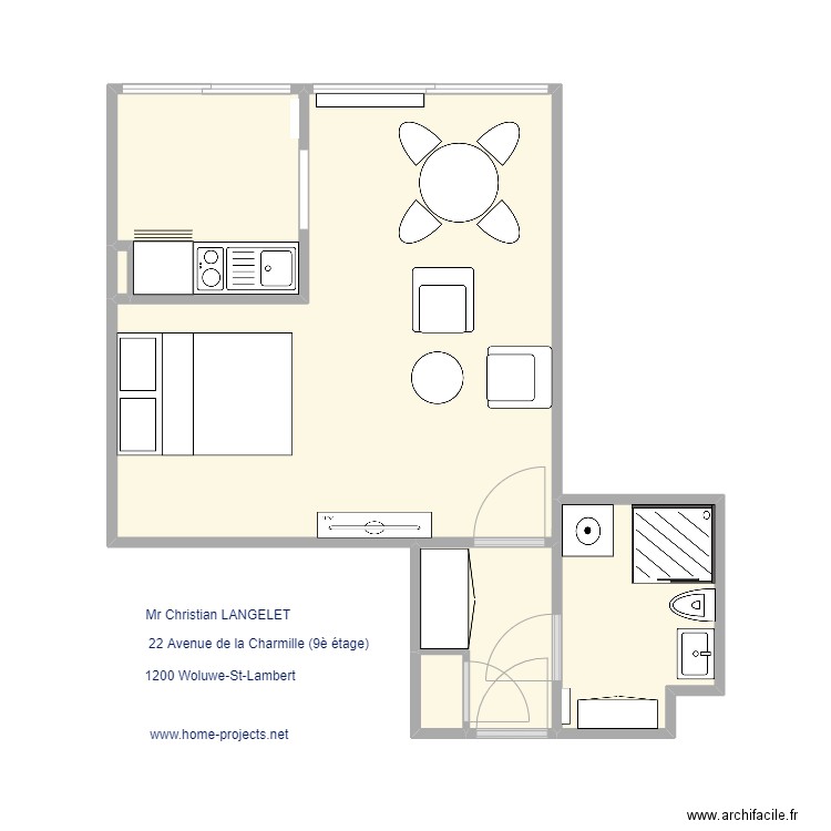 LANGELET 22 CHARMILLE 270723. Plan de 6 pièces et 31 m2