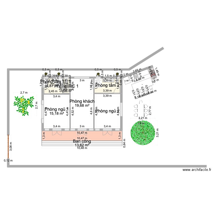 V Hy Elec. Plan de 7 pièces et 77 m2