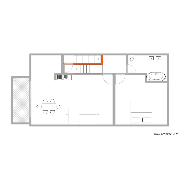 Av de la couronne 406 2e Etage. Plan de 6 pièces et 68 m2