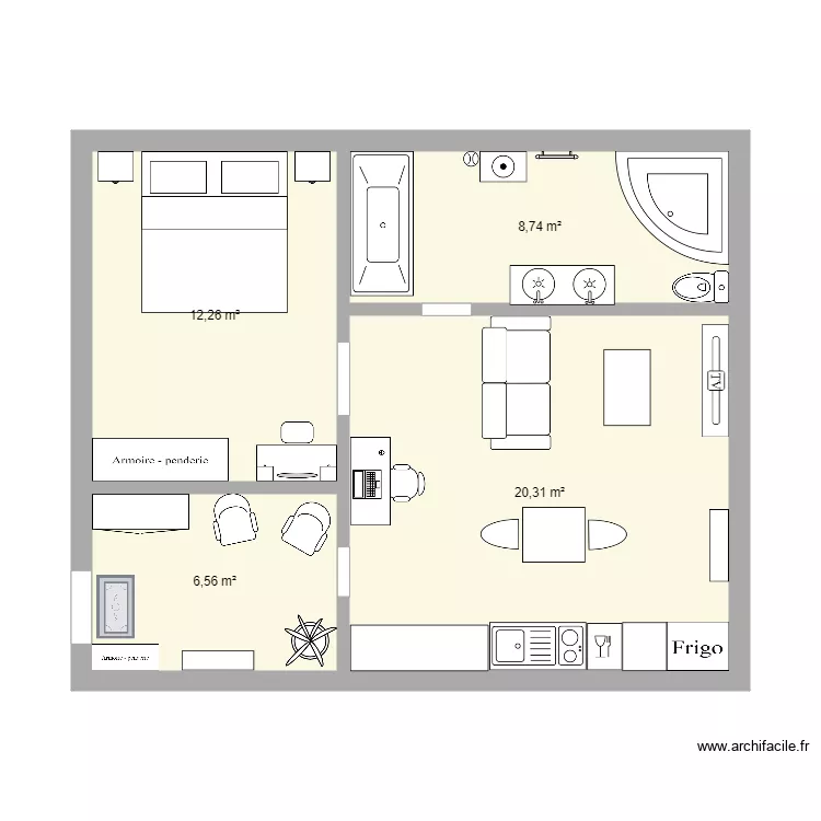 APPART COLOC jo. Plan de 