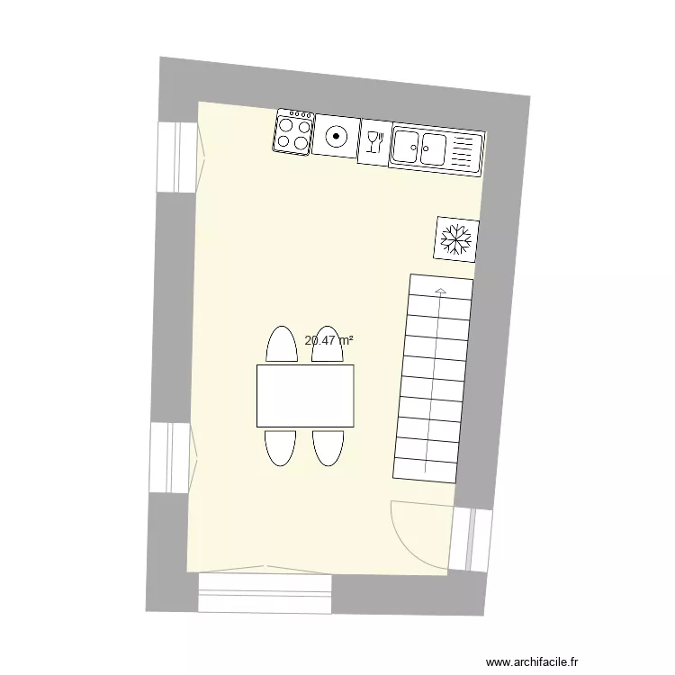 appartement 5 lux a terminer. Plan de 