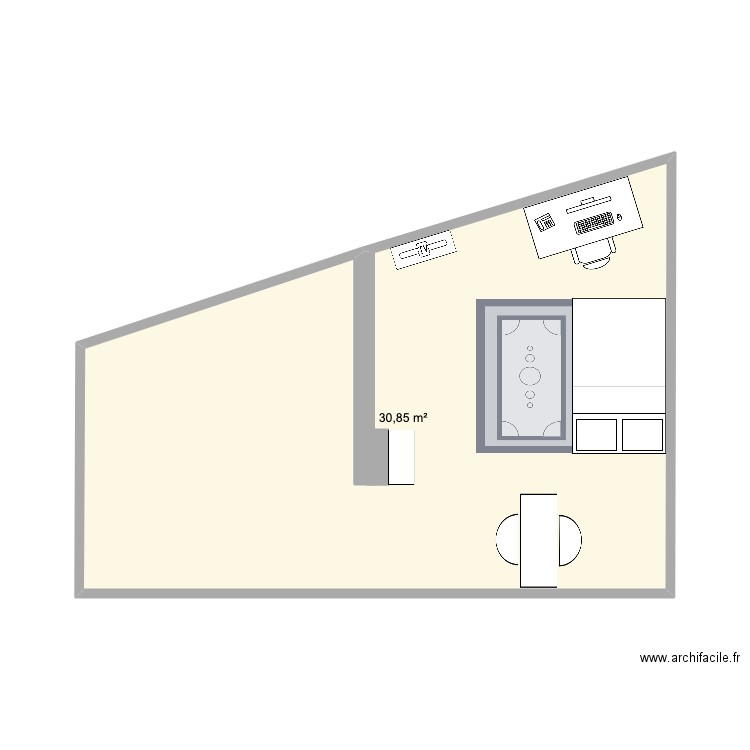 Maison 2022. Plan de 1 pièce et 31 m2