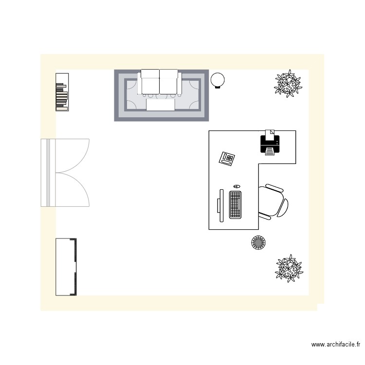 Espace amenagé en bureau . Plan de 0 pièce et 0 m2