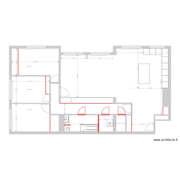 REUILLY projet. Plan de 0 pièce et 0 m2