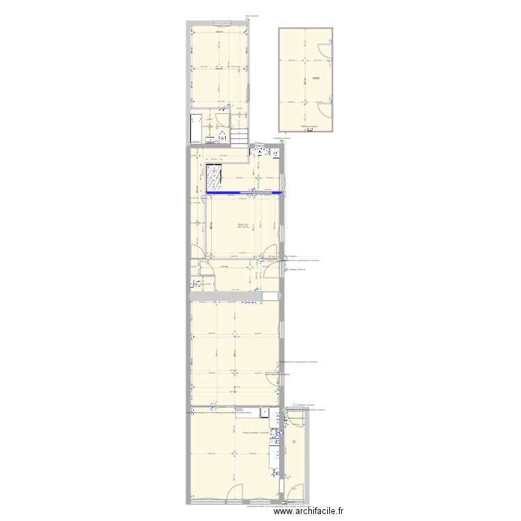 CHAUVOT VALENCAY. Plan de 10 pièces et 147 m2