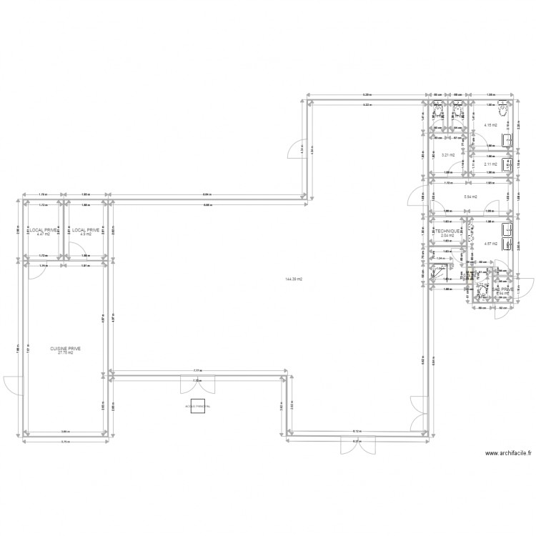 CMCAS SALLE SAINT PIA. Plan de 0 pièce et 0 m2