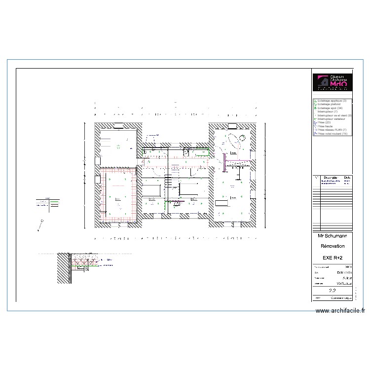 Plan Elec R2 Schumann. Plan de 0 pièce et 0 m2