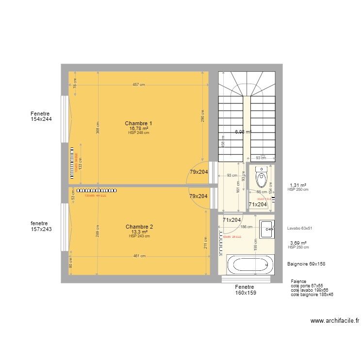 Legta etage. Plan de 0 pièce et 0 m2