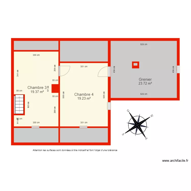 BI 6165 Etage c&ocirc;t&eacute;. Plan de 