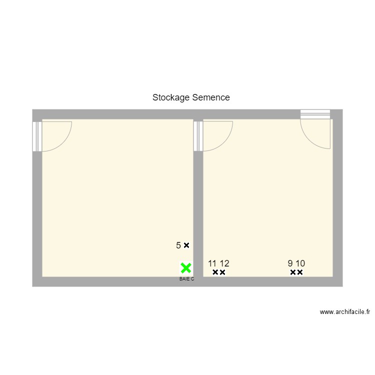 Stockage Semence. Plan de 0 pièce et 0 m2