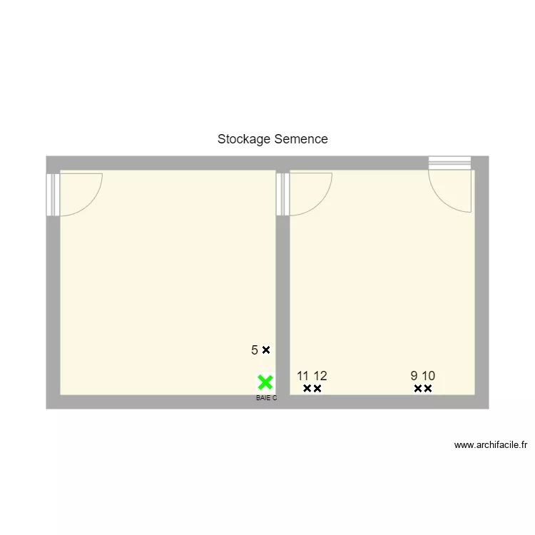 Stockage Semence. Plan de 