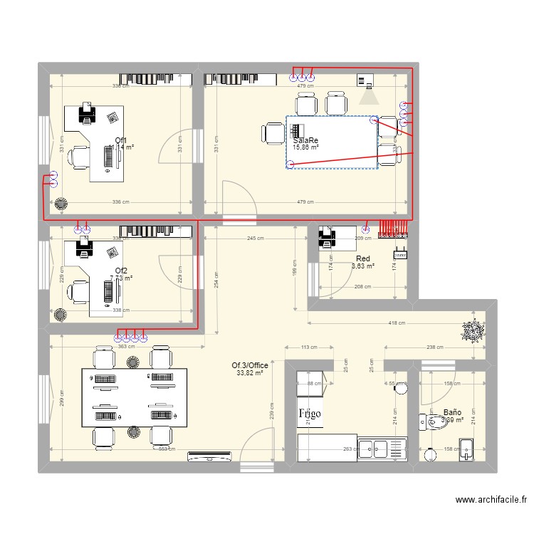 IYR pl1v2. Plan de 6 pièces et 76 m2