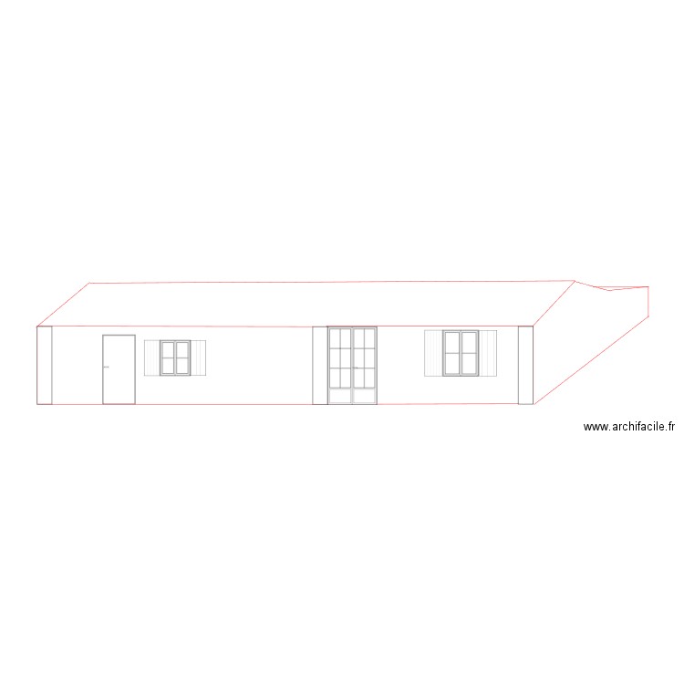 Façade ouest. Plan de 0 pièce et 0 m2