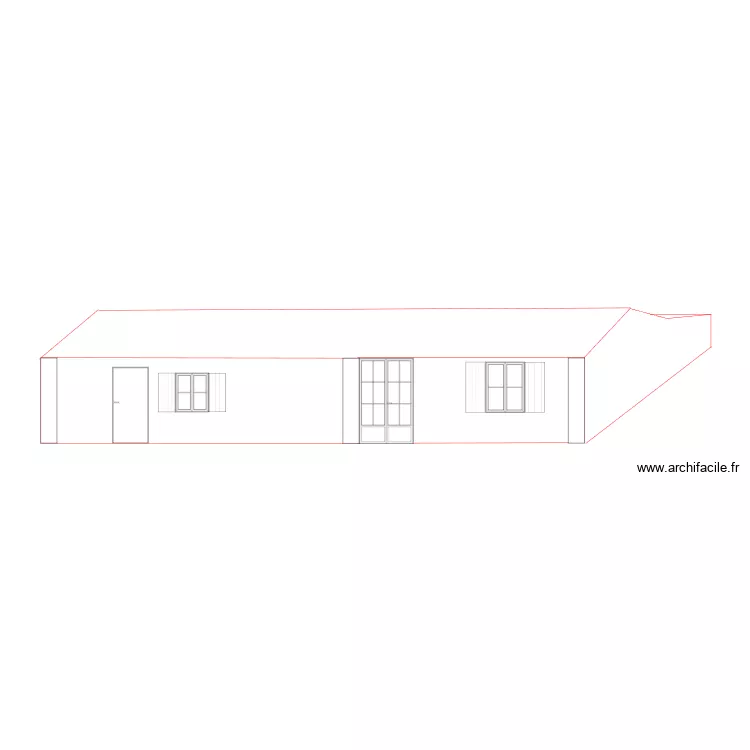 Fa&ccedil;ade ouest. Plan de 