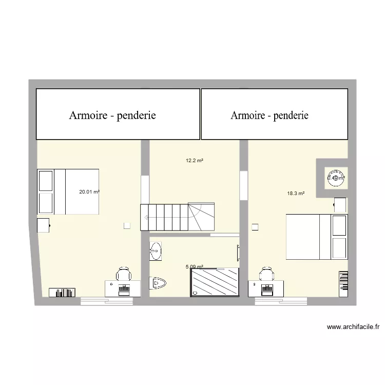 &eacute;tage4. Plan de 