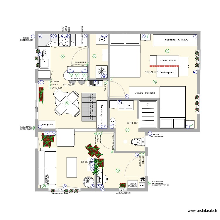 ECURIE BENOIT 1 F 11 électricité. Plan de 0 pièce et 0 m2