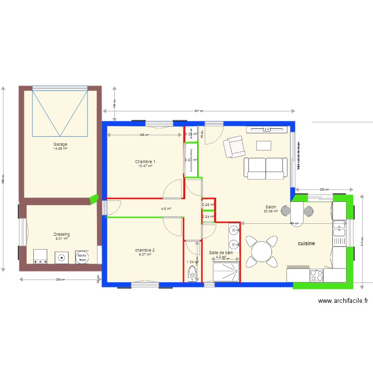 projet de modification 1. Plan de 0 pièce et 0 m2