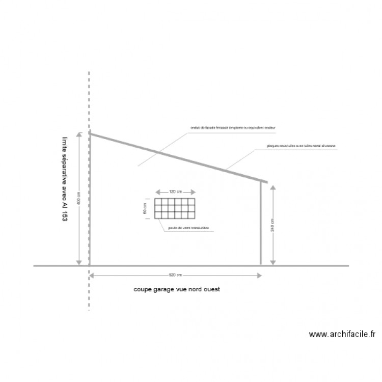 coupe nord ouest garage. Plan de 0 pièce et 0 m2