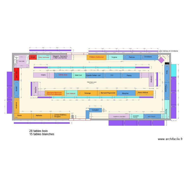 halle St Astier placement des EXPOSANTSvers3. Plan de 0 pièce et 0 m2