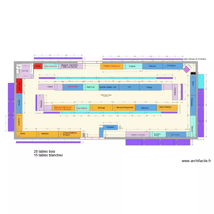 halle St Astier placement des EXPOSANTSvers3. Plan de 