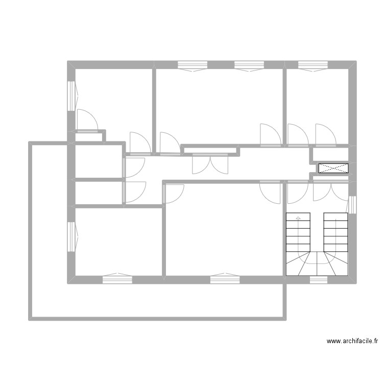 Gérald Humphrey. Plan de 14 pièces et 60 m2