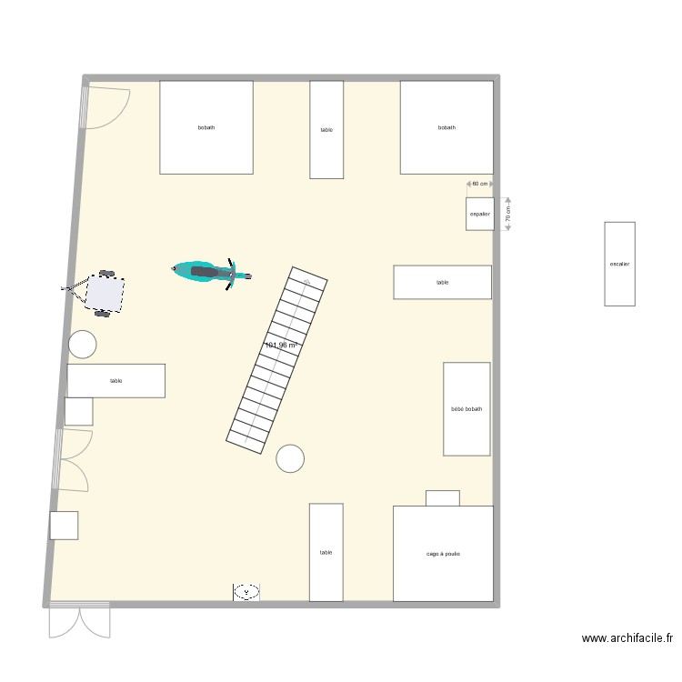 salle kiné. Plan de 0 pièce et 0 m2