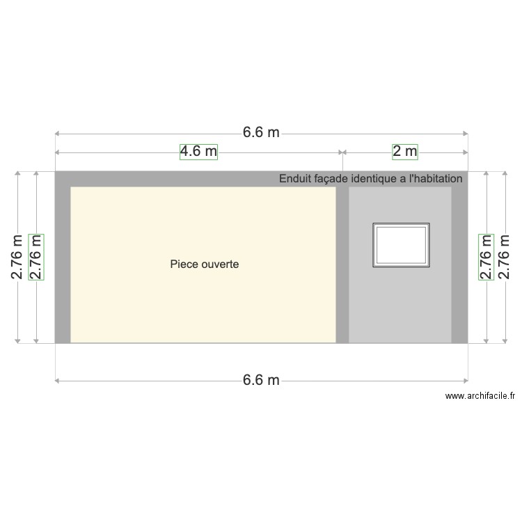 Facade abri ok. Plan de 0 pièce et 0 m2