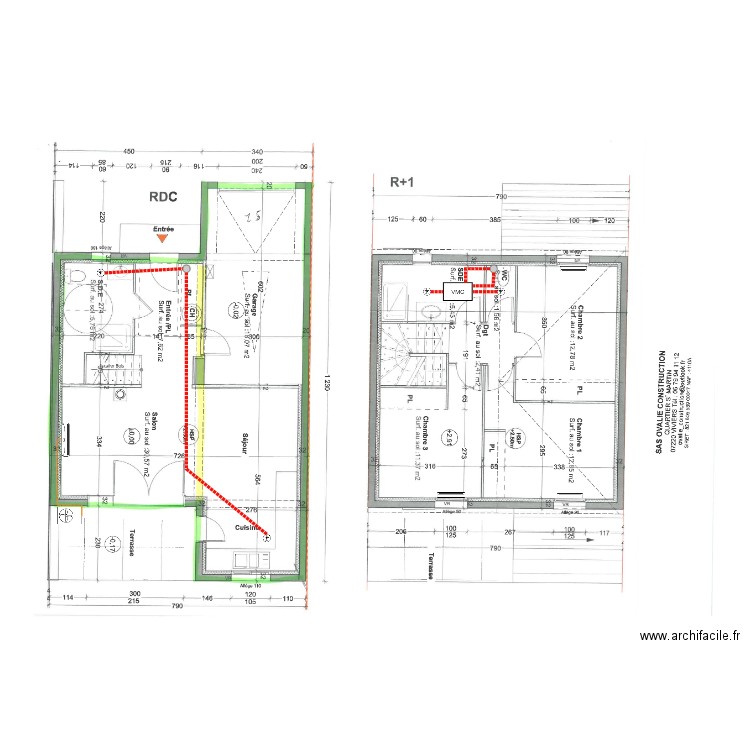 PLAN CVC 12 VILLAS ALLAN. Plan de 0 pièce et 0 m2