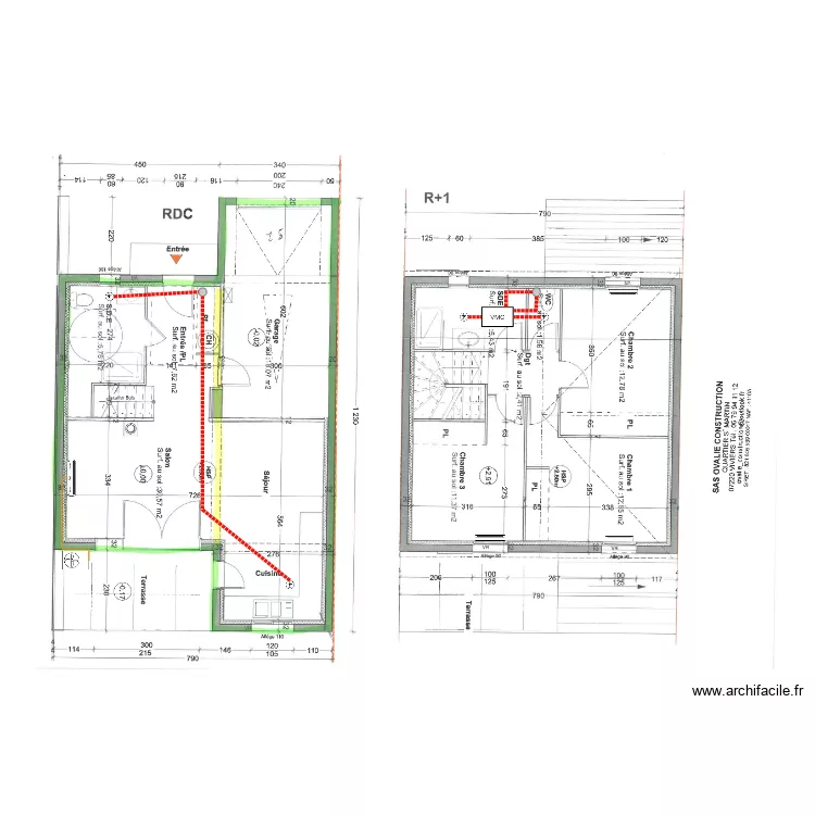 PLAN CVC 12 VILLAS ALLAN. Plan de 