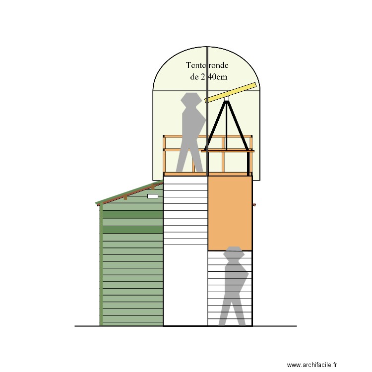 Garage façade longue vue B. Plan de 0 pièce et 0 m2