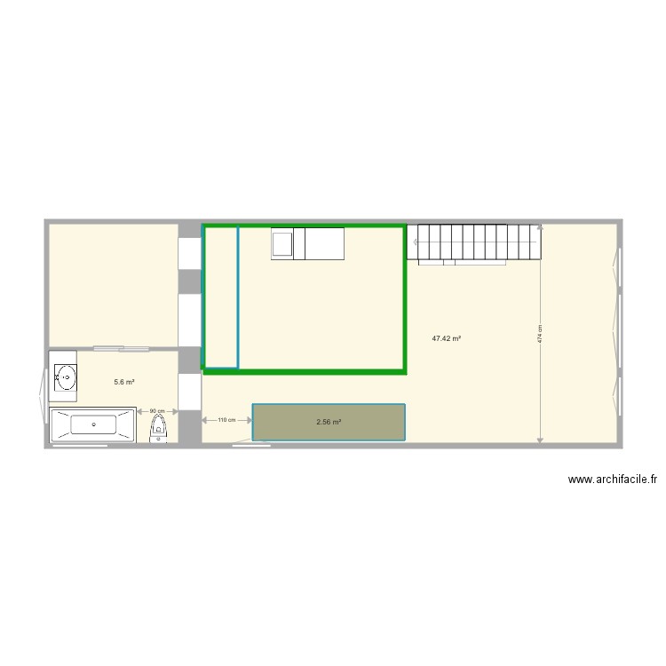 LA altillo. Plan de 0 pièce et 0 m2