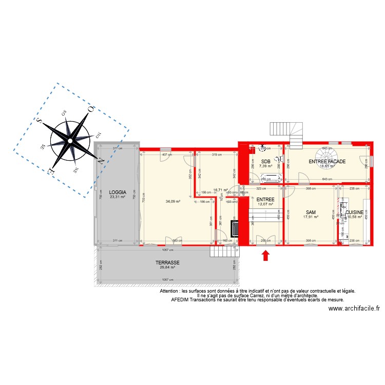 BI 6854 RDC ouafae. Plan de 0 pièce et 0 m2