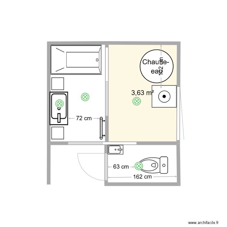 sdb du bas 5 3. Plan de 1 pièce et 4 m2