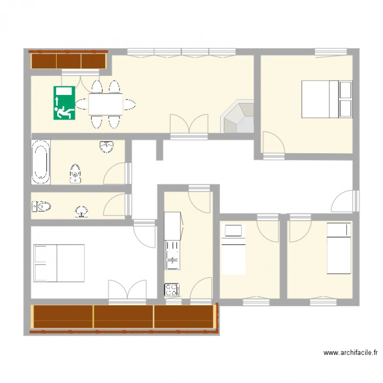 plan appartement 66 m2