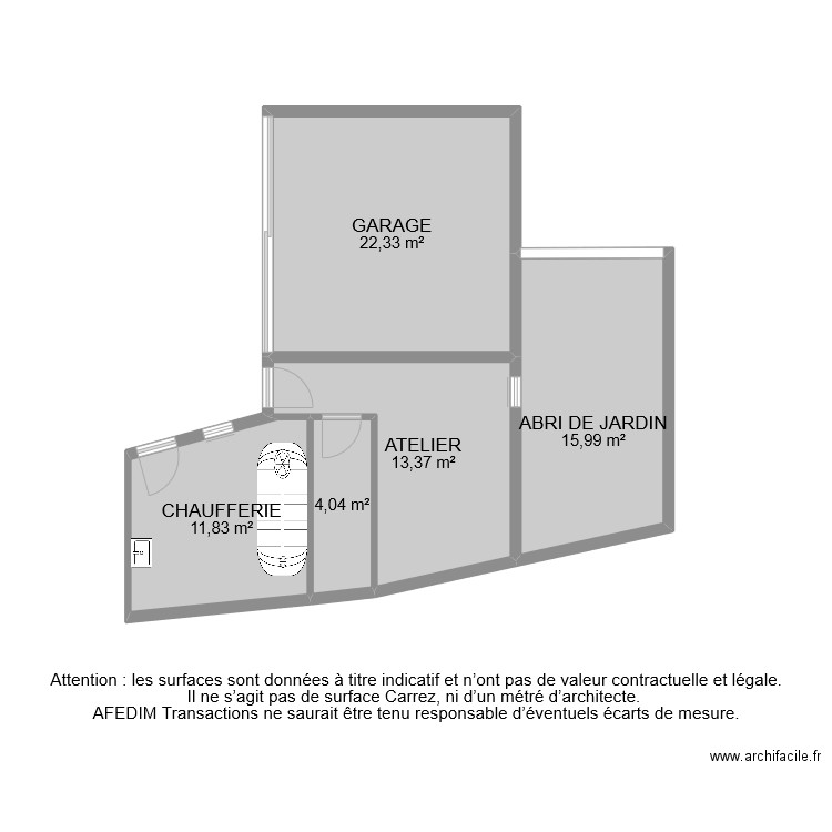 BI 10278 ANNEXES. Plan de 5 pièces et 68 m2