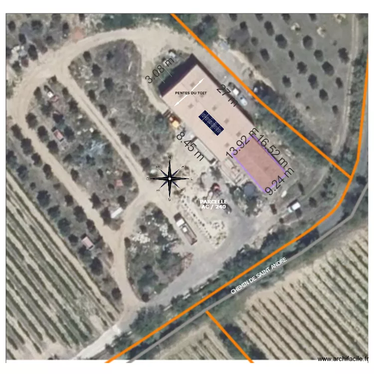 Plan de masse Michel 2. Plan de 