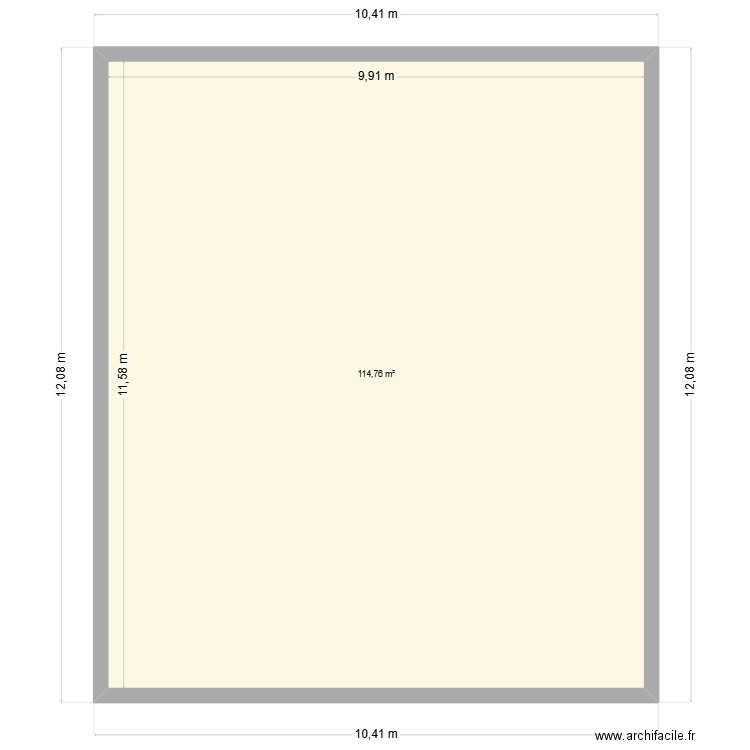 4 container. Plan de 1 pièce et 115 m2