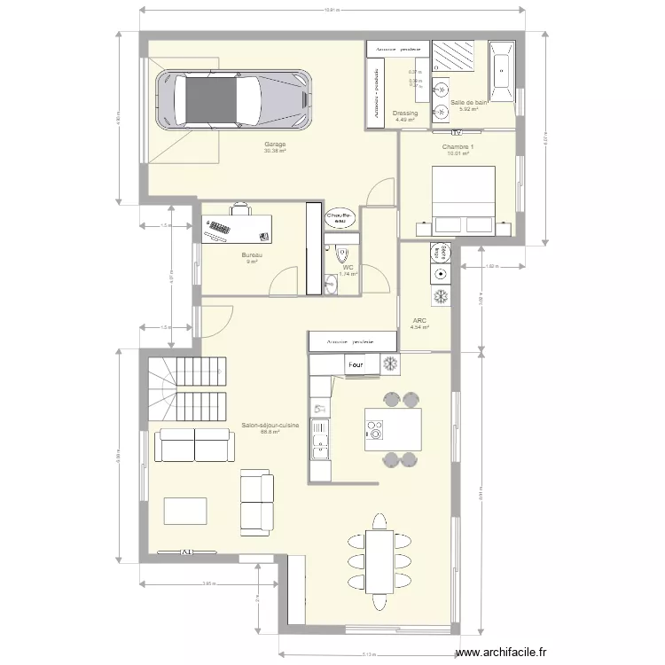 Maison Id&eacute;ale Marilyne et Nico. Plan de 