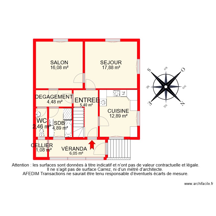 BI 7710 RDC PASCAL. Plan de 10 pièces et 76 m2