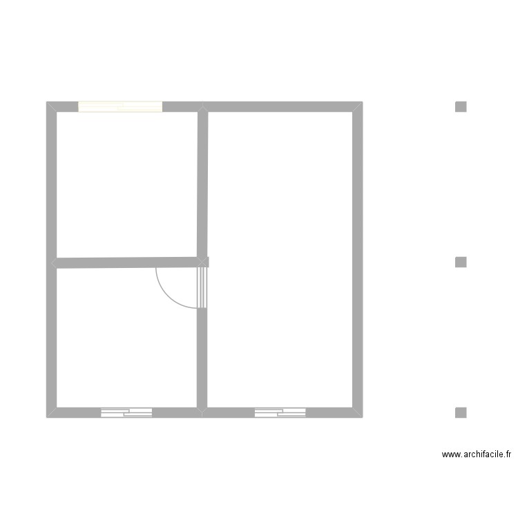 ateo. Plan de 3 pièces et 31 m2