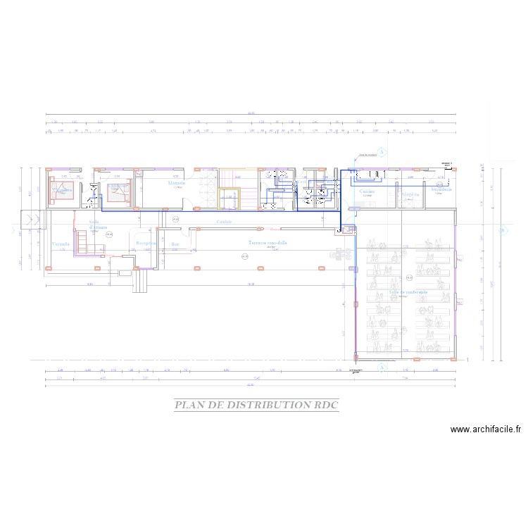 Eau froide RDC HOTEL KRIBI. Plan de 0 pièce et 0 m2