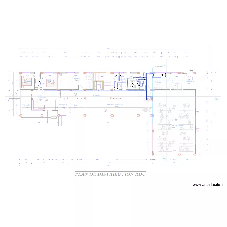 Eau froide RDC HOTEL KRIBI. Plan de 0 pièce et 0 m2