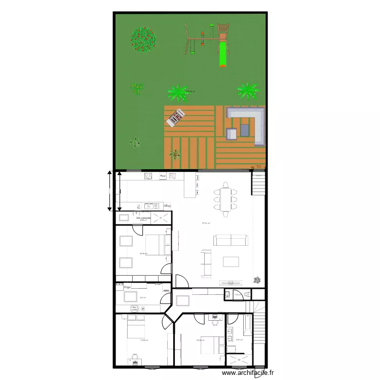 Hangar vue du dessus 2. Plan de 