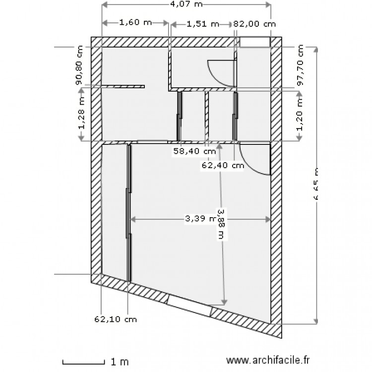 plan salle de bains. Plan de 0 pièce et 0 m2