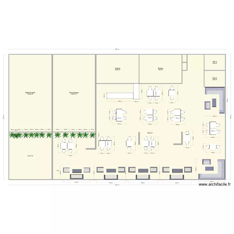 Plan am&eacute;nagement restau . Plan de 