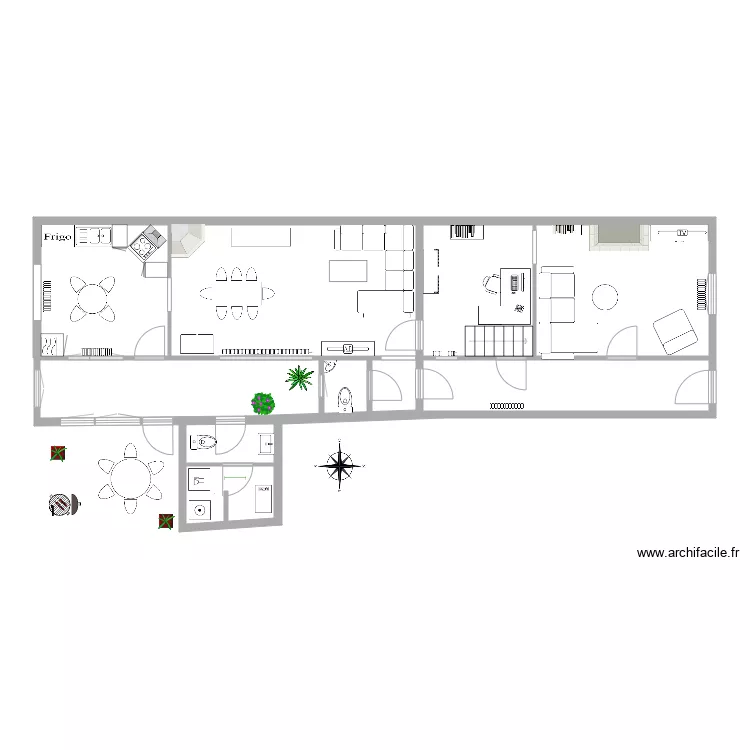 Rez Meubl&eacute; complet. Plan de 