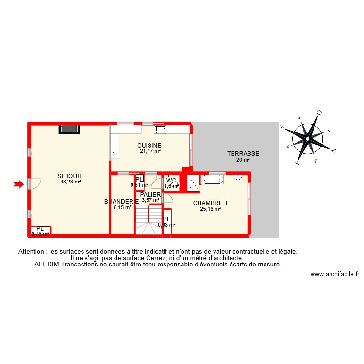 BI 11191 RDC . Plan de 12 pièces et 146 m2